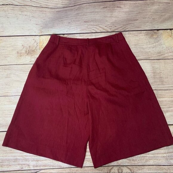 NWT Lafayette 148 NY Radicchio Linen Shorts Size 10 - Picture 7 of 16